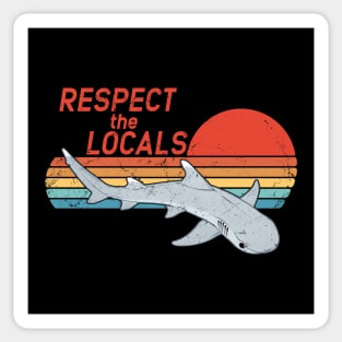 Respect the Locals Whitetip Reef Shark Sticker